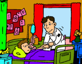 Dibujo Niño hospitalizado pintado por Alexandra012