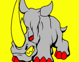 Dibujo Rinoceronte II pintado por camlo