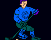Dibujo Jugador de hockey sobre hielo pintado por dieeo