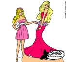 Dibujo Barbie estrena vestido pintado por pocooooooooo