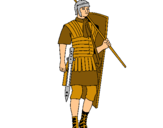 Dibujo Soldado romano pintado por gornstar