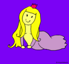 Dibujo Princesa contenta pintado por cynthias