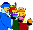 Dibujo Los Reyes Magos 3 pintado por tote