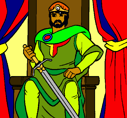Dibujo Caballero rey pintado por 1lucas