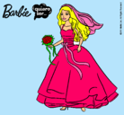 Dibujo Barbie vestida de novia pintado por ghfhfbgbb  