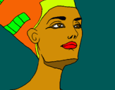 Dibujo Busto de Nefertiti pintado por martina9586