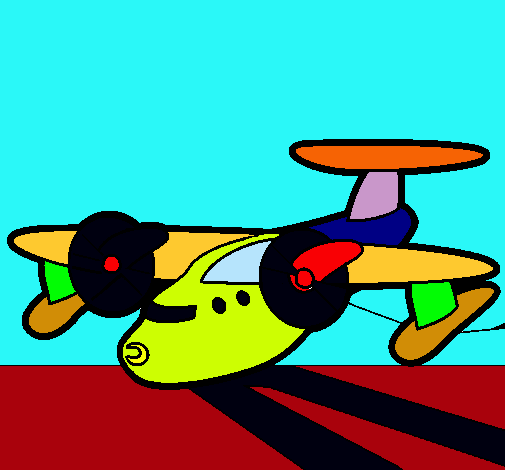 Dibujo Avión con aspas pintado por Daniel2006