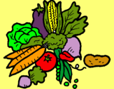 Dibujo verduras pintado por anmadrrieaa