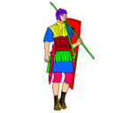 Dibujo Soldado romano pintado por solal