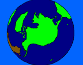 Dibujo Planeta Tierra pintado por flaaaaaaaaaa