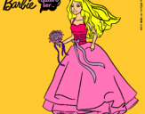 Dibujo Barbie vestida de novia pintado por SOLE-TBT