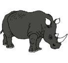 Dibujo Rinoceronte pintado por rinocerontes
