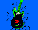 Dibujo Guitarra eléctrica pintado por monie8yfreio