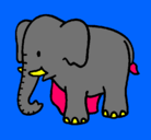Dibujo Elefante bebe pintado por kitymi