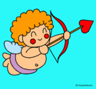 Dibujo Cupido pintado por apestas