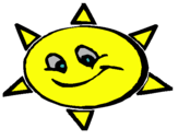 Dibujo Sol sonriente pintado por aleix