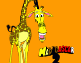 Dibujo Madagascar 2 Melman pintado por andres333456