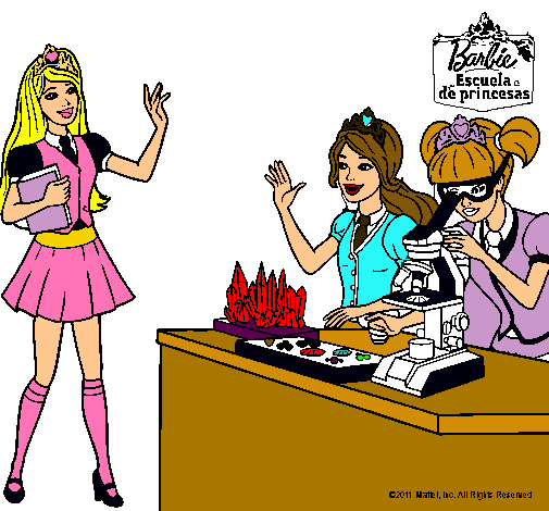 Dibujo Barbie en el laboratio pintado por nahichu