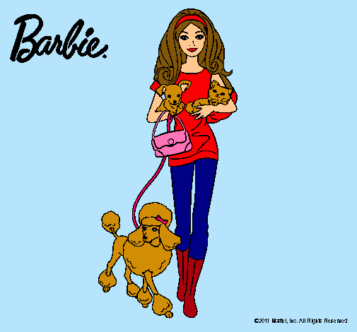 Barbie con sus mascotas