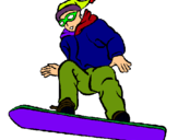 Dibujo Snowboard pintado por farid