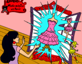 Dibujo El vestido mágico de Barbie pintado por charmine