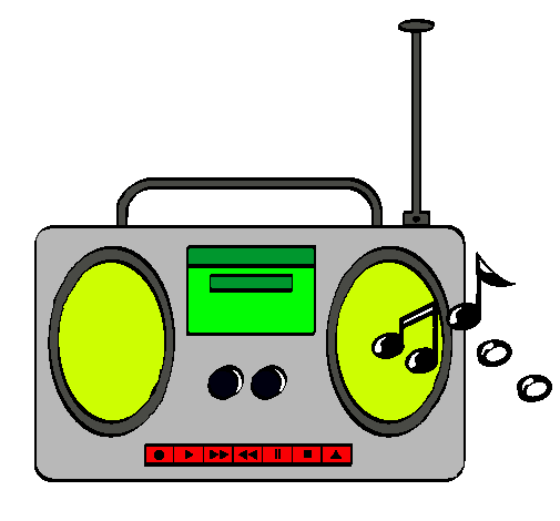 Dibujo Radio cassette 2 pintado por escorpi