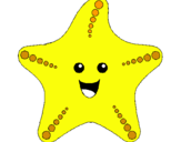Dibujo Estrella de mar pintado por michelin