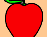 Dibujo manzana pintado por nataosito