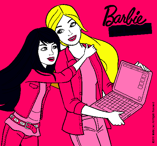 Dibujo El nuevo portátil de Barbie pintado por CRIStal858