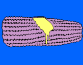 Dibujo Mazorca de maíz pintado por horto