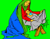 Dibujo Nacimiento del niño Jesús pintado por brandon1