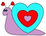 Dibujo Caracol corazón pintado por Emma224