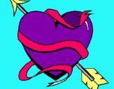 Dibujo Corazón con flecha pintado por berzoekama