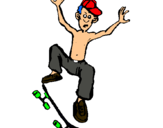 Dibujo Skater pintado por gonzaloooo
