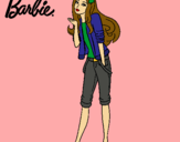 Dibujo Barbie con look casual pintado por alis8