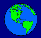 Dibujo Planeta Tierra pintado por tyufhgfd