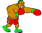 Dibujo Boxeador pintado por gonzaloooo