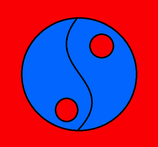 Dibujo Yin y yang pintado por tbmobm