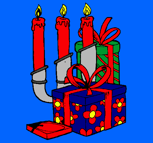 Candelabro y regalos