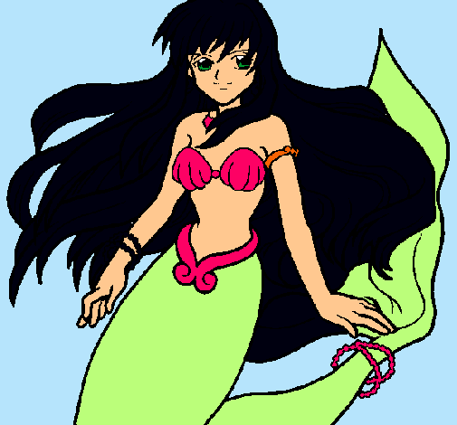 Dibujo Sirena pintado por princess91