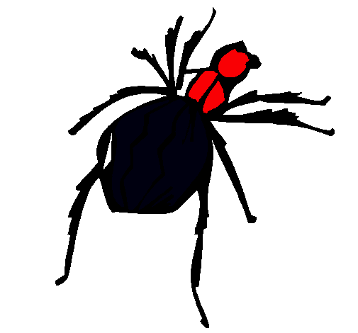 Dibujo Araña viuda negra pintado por onegato