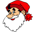 Dibujo Cara Papa Noel pintado por juliajualler