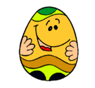 Dibujo Huevo de pascua feliz pintado por lalucoca