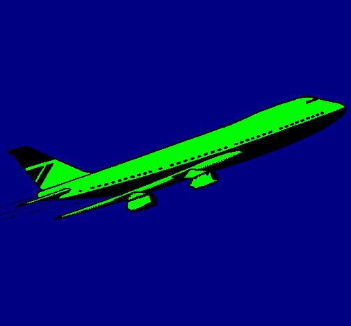 Dibujo Avión en el aire pintado por lexu