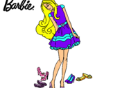 Dibujo Barbie y su colección de zapatos pintado por meencanta3