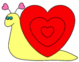 Dibujo Caracol corazón pintado por nanituuuuuu