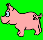 Dibujo Cerdo pintado por dghgsfhgjh