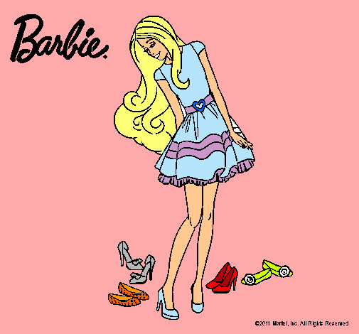 Barbie y su colección de zapatos