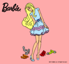 Dibujo Barbie y su colección de zapatos pintado por luchyta