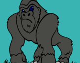 Dibujo Gorila pintado por nieto